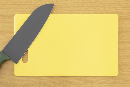 Knife and cutting boardの写真素材