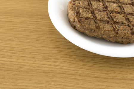 Hamburg steak put on the table