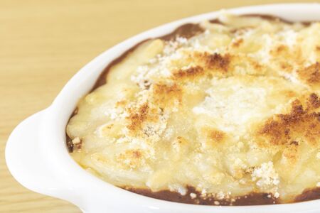 Homemade meat sauce doria baked at home