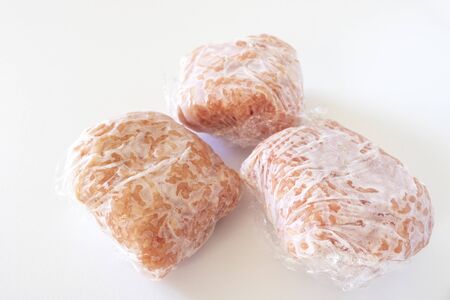 Minced pork, divided and frozenの写真素材