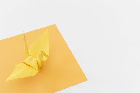 One origami crane made of origamiの写真素材