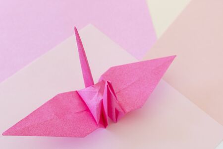 One origami crane made of origamiの写真素材