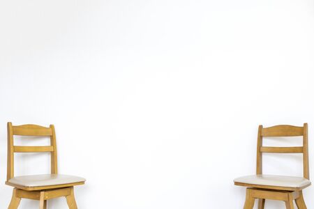 Two chairs separated by a distanceの写真素材