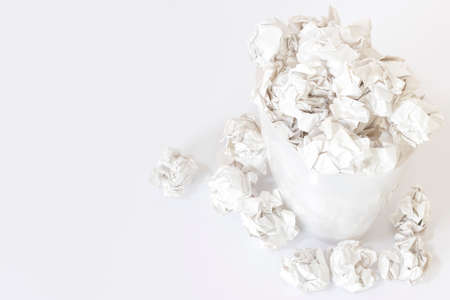 Trash with lots of waste paper