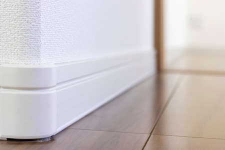 Flooring and corners of wallsの写真素材