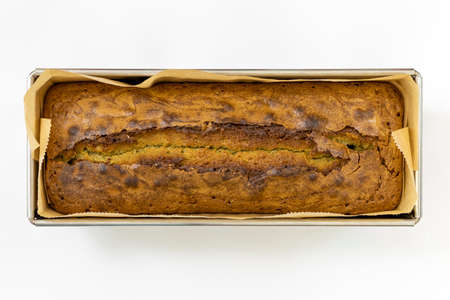 Freshly baked homemade pound cakeの写真素材