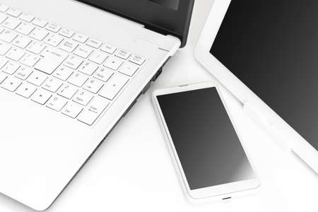 Digital devices (laptops, smartphones and tablets)の写真素材