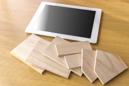 Image of searching a house on a tablet device.の写真素材