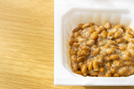 Small natto in a packageの写真素材