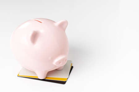 Piggy bank and credit card, financial imageの写真素材