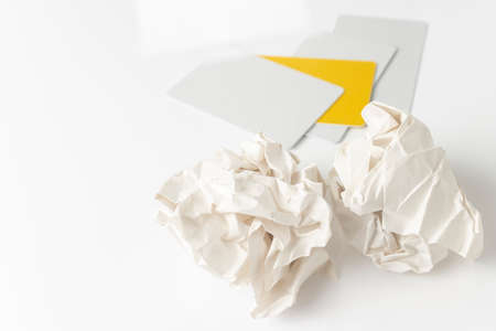 Credit card and rolled paper, business scene imageの写真素材