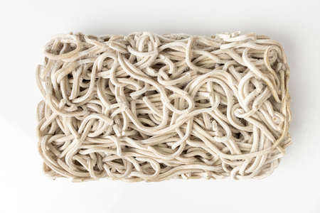 Frozen soba noodles for one servingの写真素材
