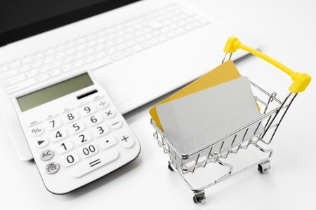 Image of paying for mail order with a credit cardの写真素材