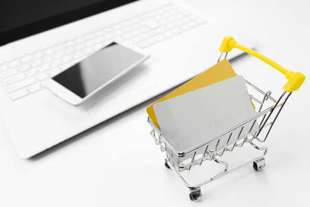 Image of paying for mail order with a credit cardの写真素材
