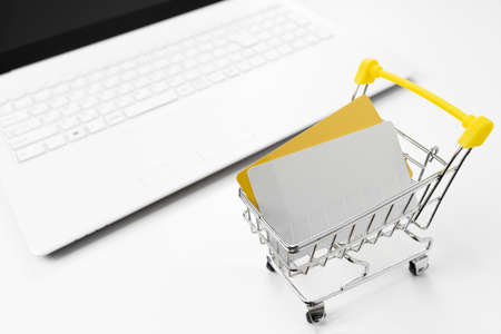 Image of paying for mail order with a credit cardの写真素材