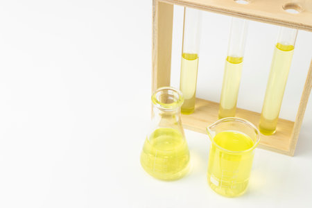 Image of aqueous solution used in chemical experimentsの写真素材