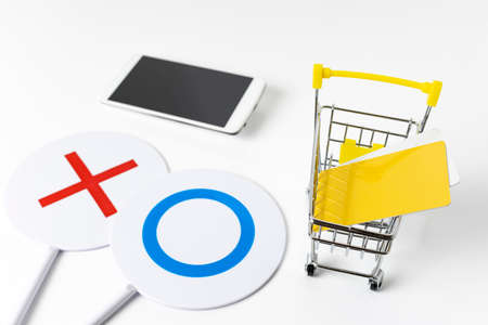 Image of paying for mail order with a credit cardの写真素材