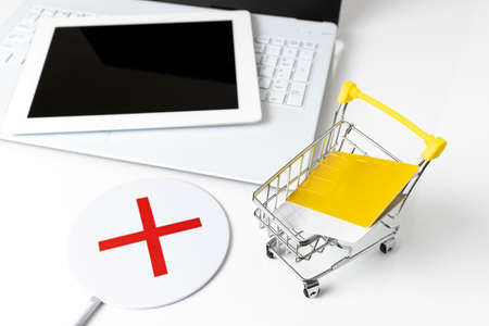 Image of paying for mail order with a credit cardの写真素材
