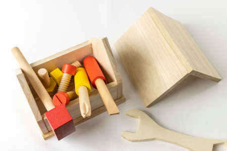 Toy housing and tools. Image of maintenanceの写真素材