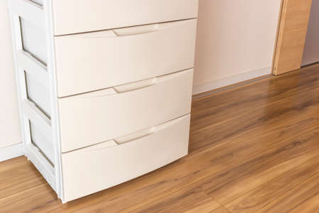 Plastic chest in the roomの写真素材