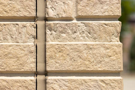Caulking of the outer wall that has peeled off due to deteriorationの写真素材