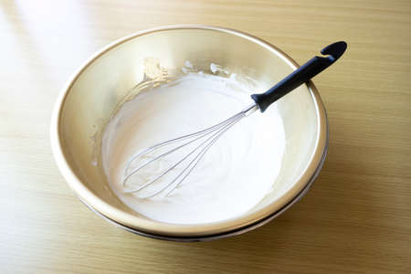 Image of whisk cream with a whiskの写真素材
