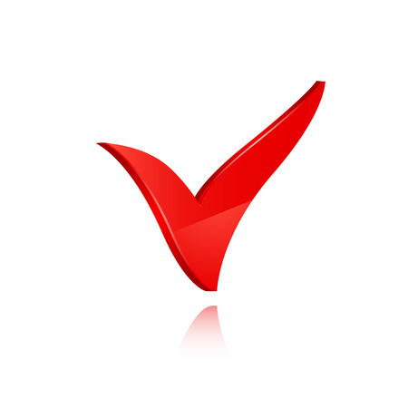 Red checkmark.のイラスト素材