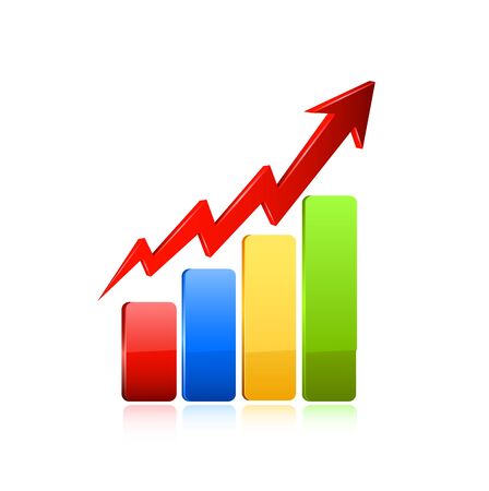 Business graph icon.のイラスト素材