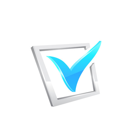 Vector blue checkmark.のイラスト素材