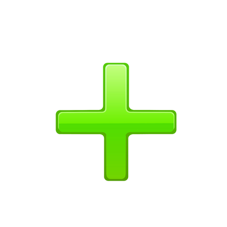 Green cross. Vector illustration on white background.のイラスト素材