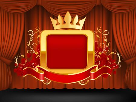 Decorative vector frame. on black bakground illustration 10 eps.のイラスト素材