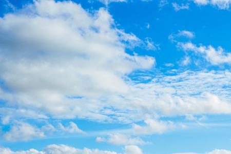 Blue sky and clouds in the fresh air.の写真素材