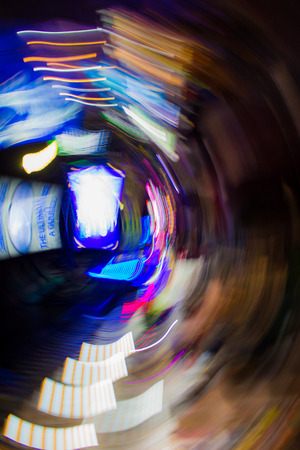 Background of the shutter speed. Light in the night. Pattern a shutter speed.の写真素材