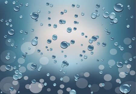 Vector background atmosphere of the season and drops of rain.のイラスト素材