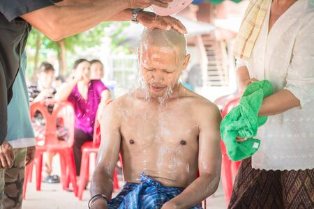 Nakhon Ratchasima, THAILAND, Nov 2015 : Thai males are ordained at the age 21 years. To follow the orders of Buddhism from the ancient times.のeditorial素材