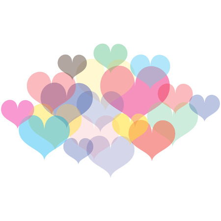 colorful of the heart vector combinations.のイラスト素材