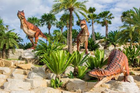 Pattaya, THAILAND, June 2017 : Dinosaur Valley at Nong Nooch Garden Pattaya.のeditorial素材