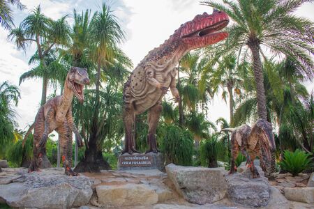 Pattaya, THAILAND, June 2017 : Dinosaur Valley at Nong Nooch Garden Pattaya.のeditorial素材