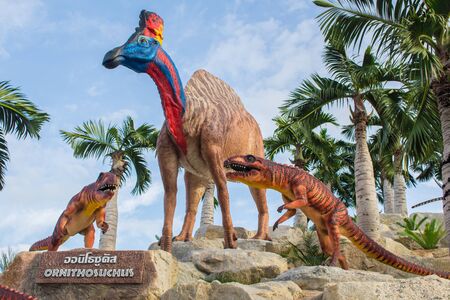 Pattaya, THAILAND, June 2017 : Dinosaur Valley at Nong Nooch Garden Pattaya.のeditorial素材