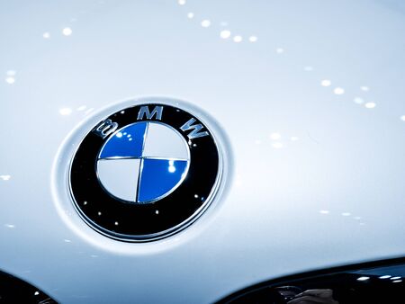 Nonthaburi, THAILAND, December2017 : Logo BMW on display in Motor Expo 2017 at Impact Arena exhibition Muangthong Thani in Thailand.のeditorial素材