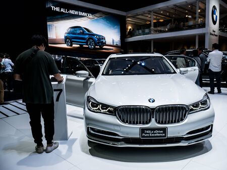 Nonthaburi, THAILAND, December2017 : BMW 740Le xDrive Pure Excellence on display in Motor Expo 2017 at Impact Arena exhibition Muangthong Thani in Thailand.のeditorial素材