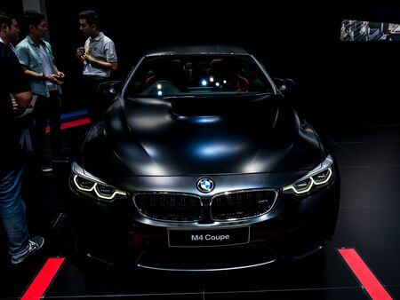 Nonthaburi, THAILAND, December2017 : BMW M4 Coupe on display in Motor Expo 2017 at Impact Arena exhibition Muangthong Thani in Thailand.のeditorial素材