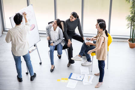 Meetings and consultations of business people in the company's meeting room.