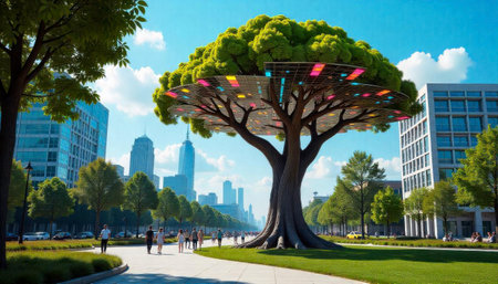 The Tree of Life is a tree shaped tree in Central Park.の素材