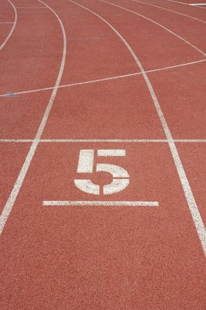 Track number five, Running track around the football field.