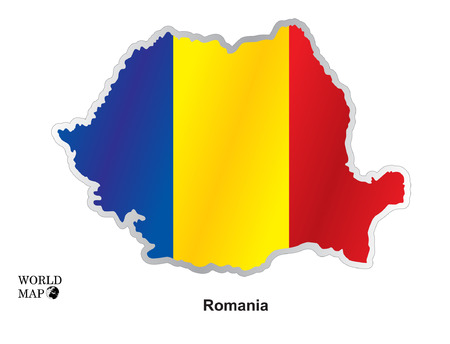 Map Romania.のイラスト素材