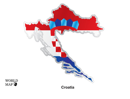 Map Croatia.のイラスト素材