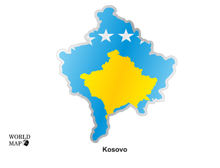 Map Kosovo.のイラスト素材