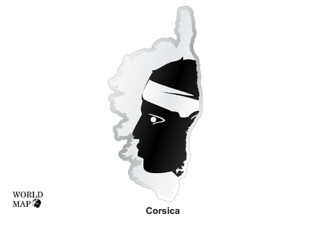 Map Corsica.のイラスト素材