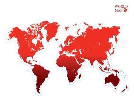 world map red.のイラスト素材